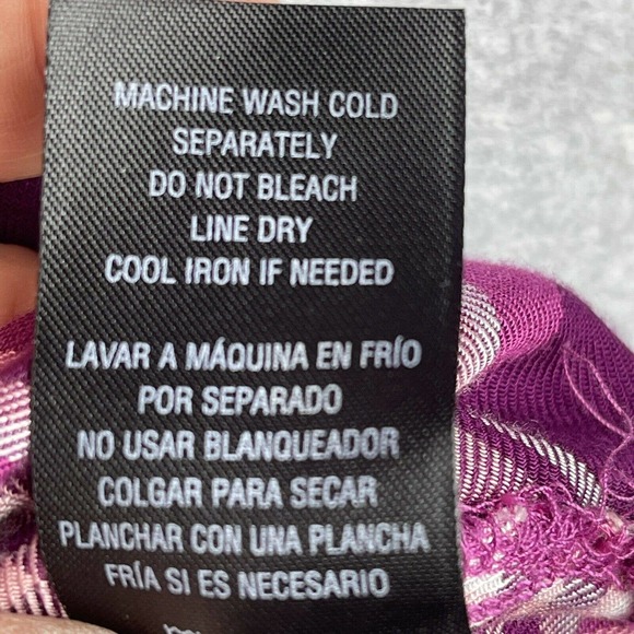 SIMPLY EMMA Plus Woman Size 2X Purple Plum Plaid Blouse Sparkle Tab Sleeve - Picture 9 of 12